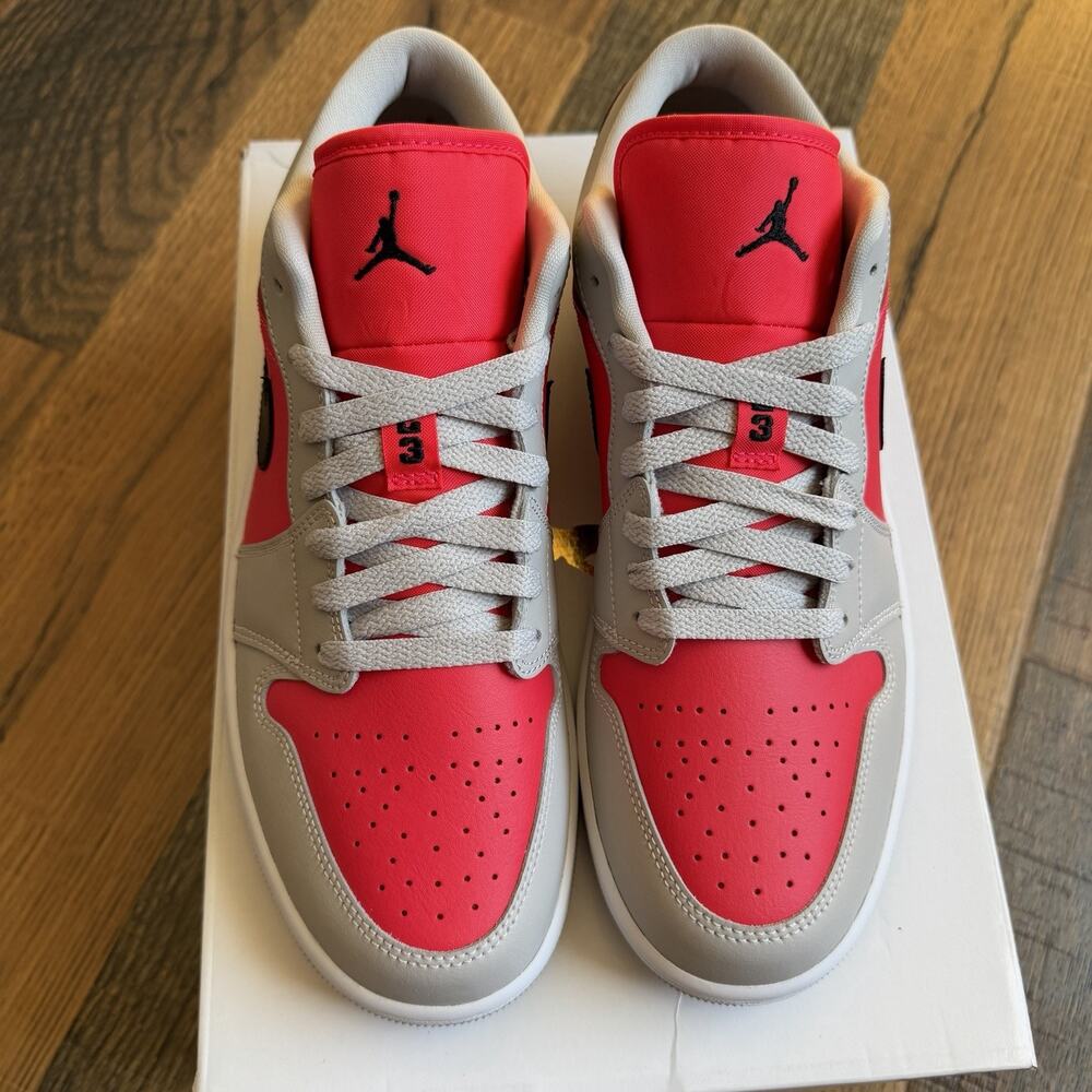 Nike Air Jordan 1 Low Light Iron Ore Black Siren Red Womens 11 DC0774-060 - Picture 3 of 12